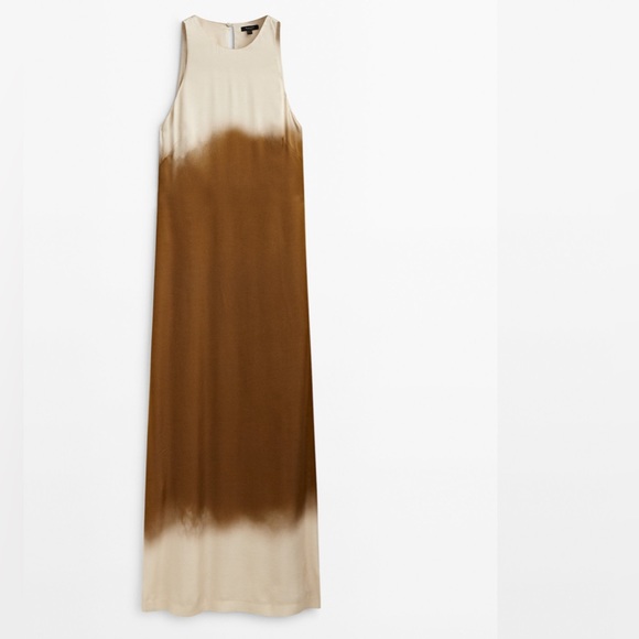 Massimo Dutti LONG SATINY TIE-DYE DRESS GOLDEN
Golden‎ / Ref. 6620/840 - Picture 3 of 12